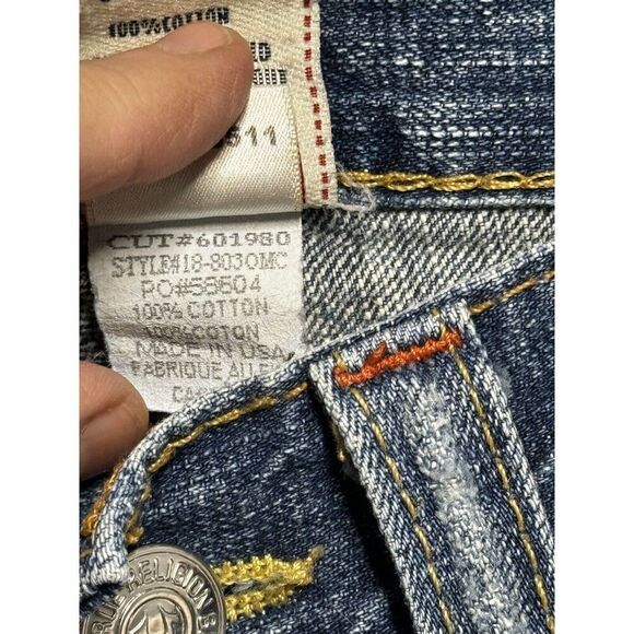 Vintage MENS TRUE RELIGION JOEY Big T Jeans 31 x 33 - Picture 7 of 10